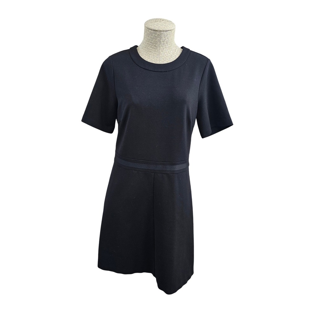 Draper James Womens Black Short Sleeve Fit and Flare Mini Dress DR0195 Size M